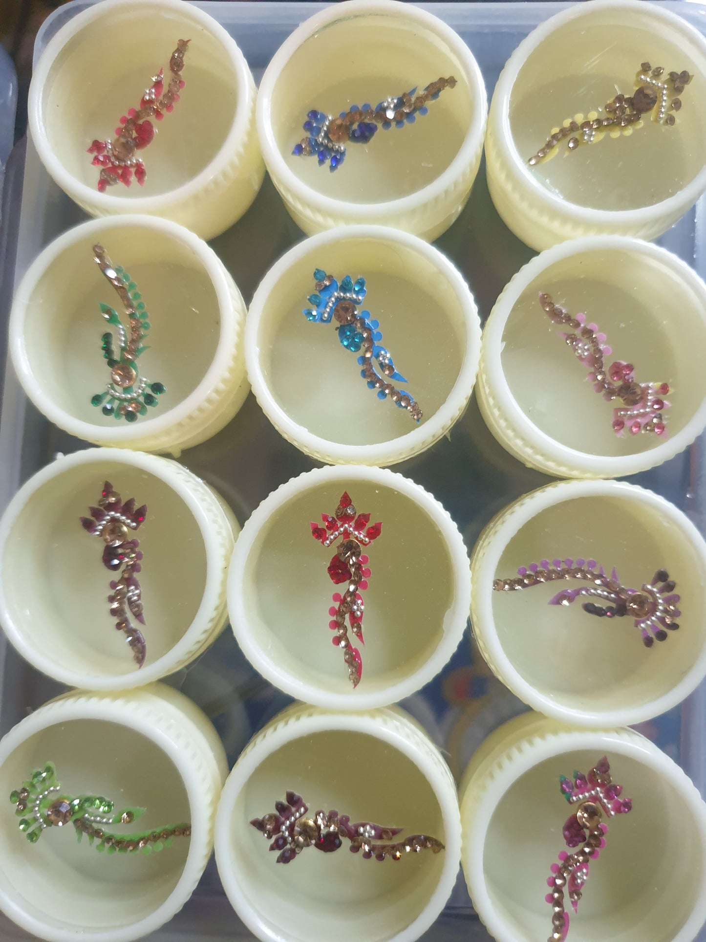 Long size Single x 1 Forehead Jewel Sticker