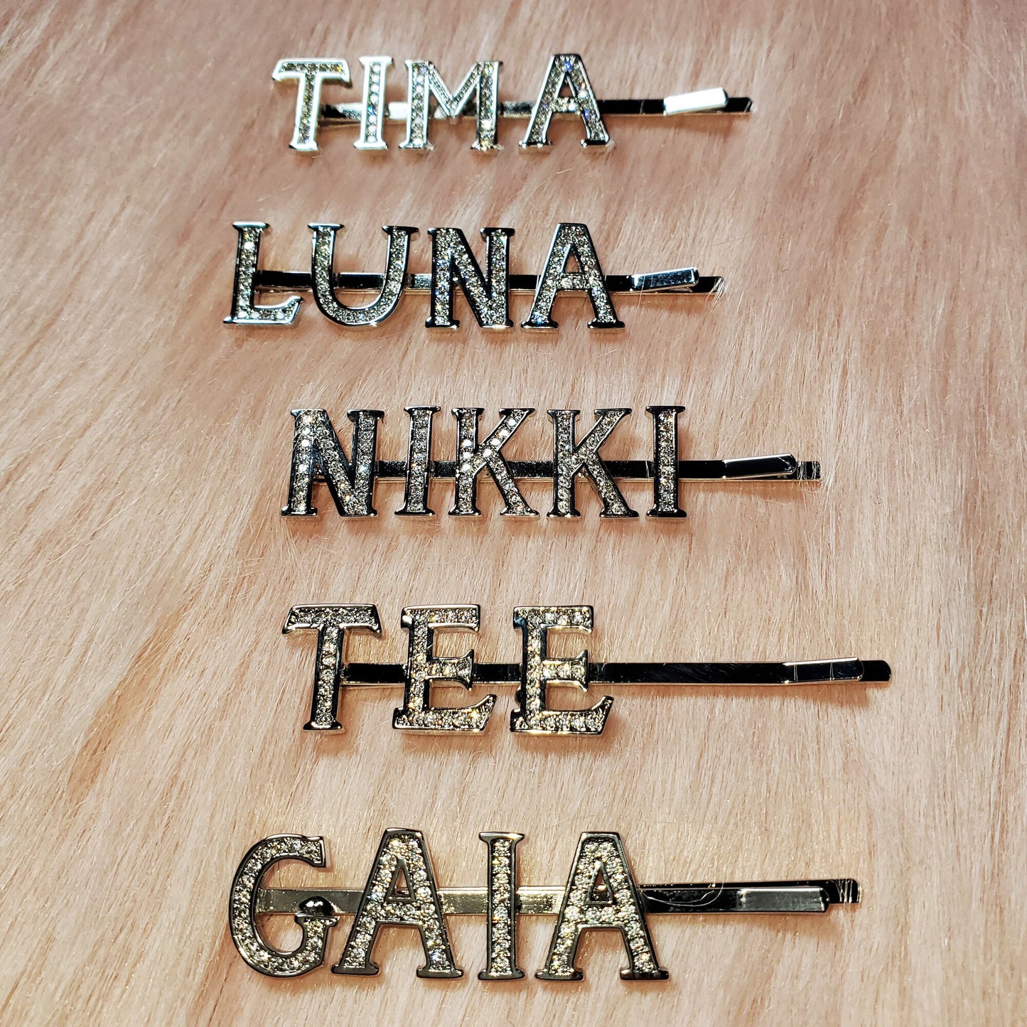 Custom Hair Clips Gold Filled Letters Name Hair Pins Personilized