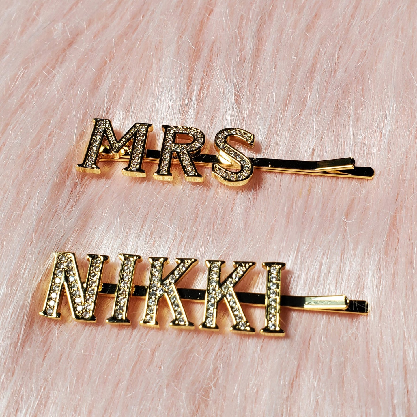 Custom Hair Clips Gold Filled Letters Name Hair Pins Personilized