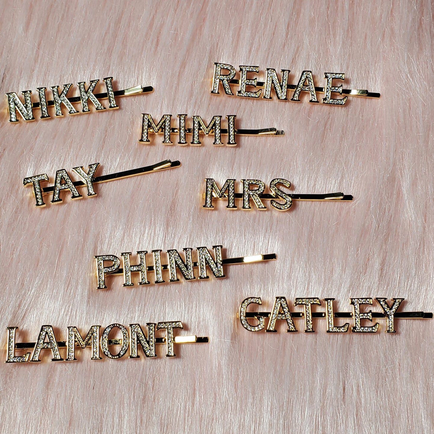 Custom Hair Clips Gold Filled Letters Name Hair Pins Personilized