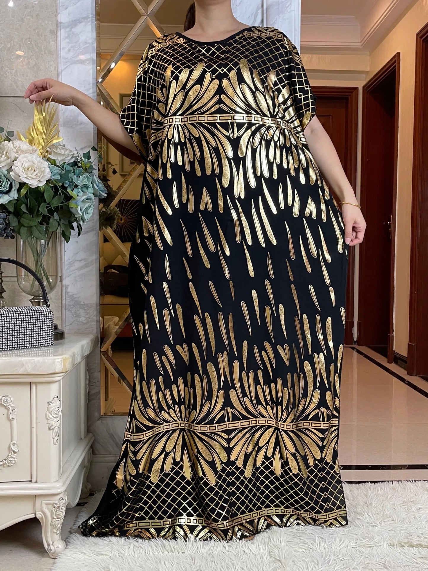 2024 New Modest Maxi Dress With Big Scarf
