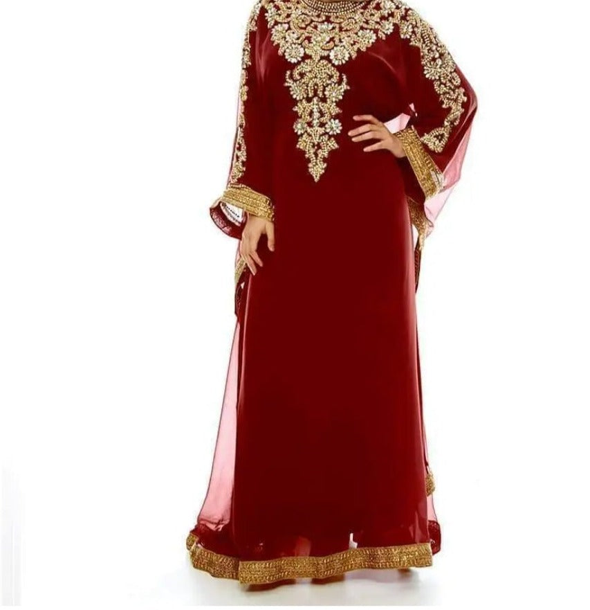 Gold Lining Kaftan Gown