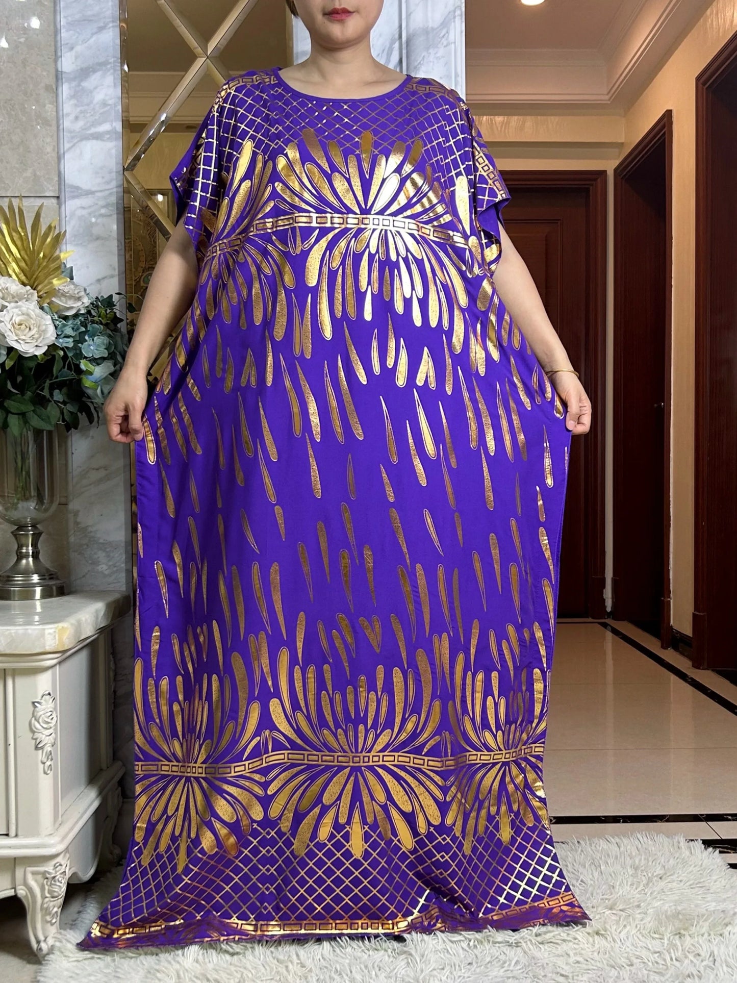 2024 New Modest Maxi Dress With Big Scarf