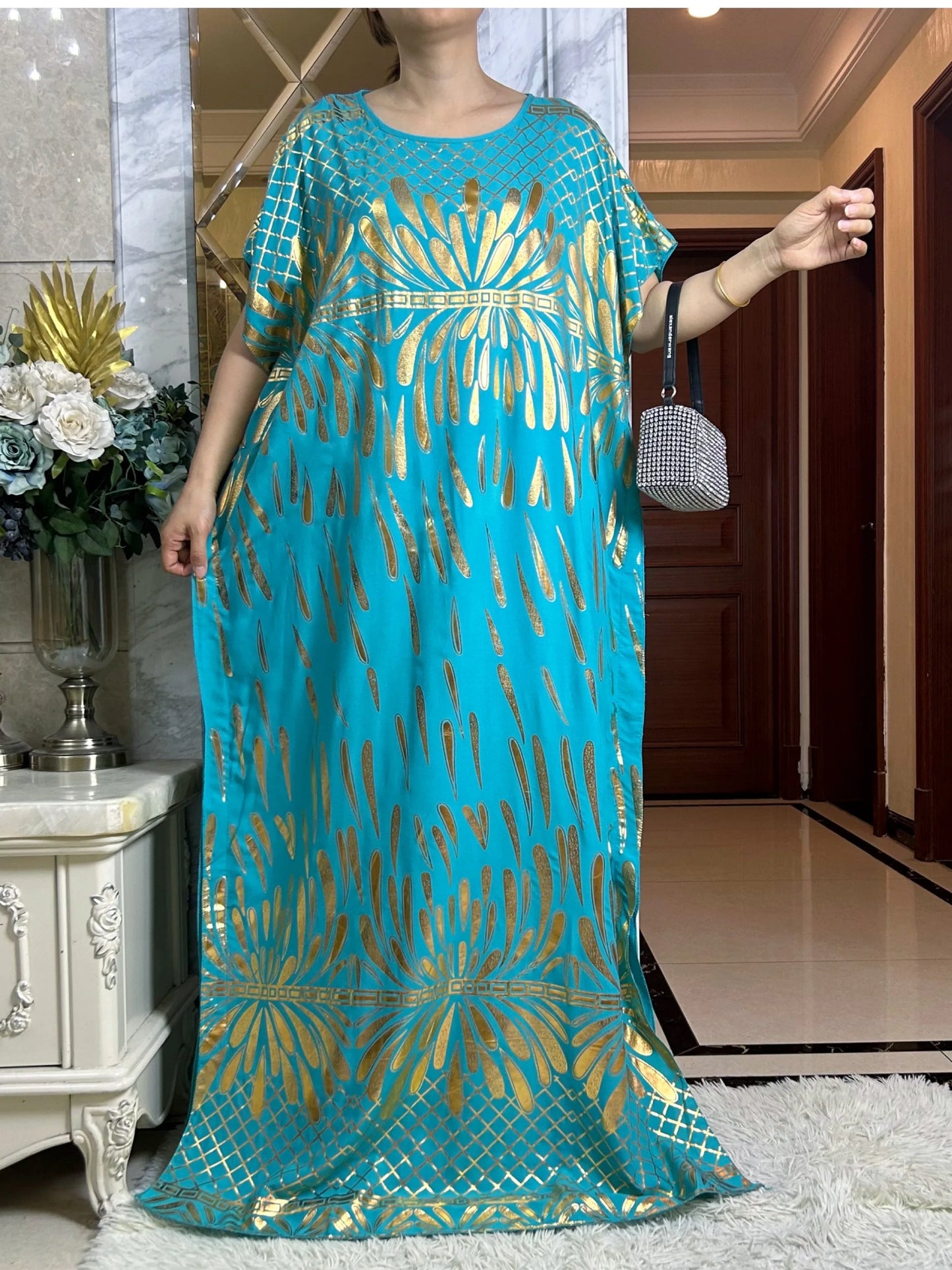 2024 New Modest Maxi Dress With Big Scarf