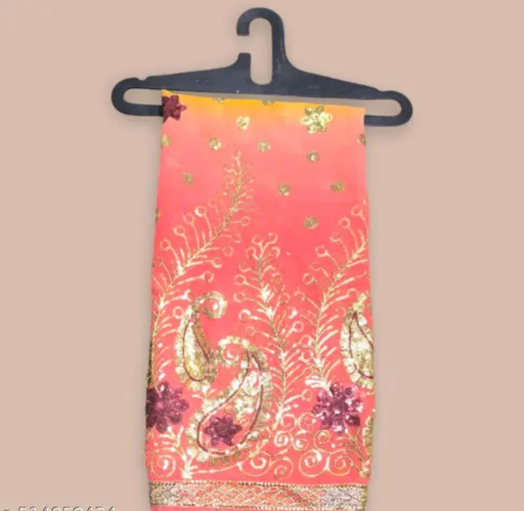 Bling Headwraps Over 10 colours to choose from. Handmade ombré georgette dupattas with sequins, embroidery & heavy borders. Shop unique ethnic styles uk