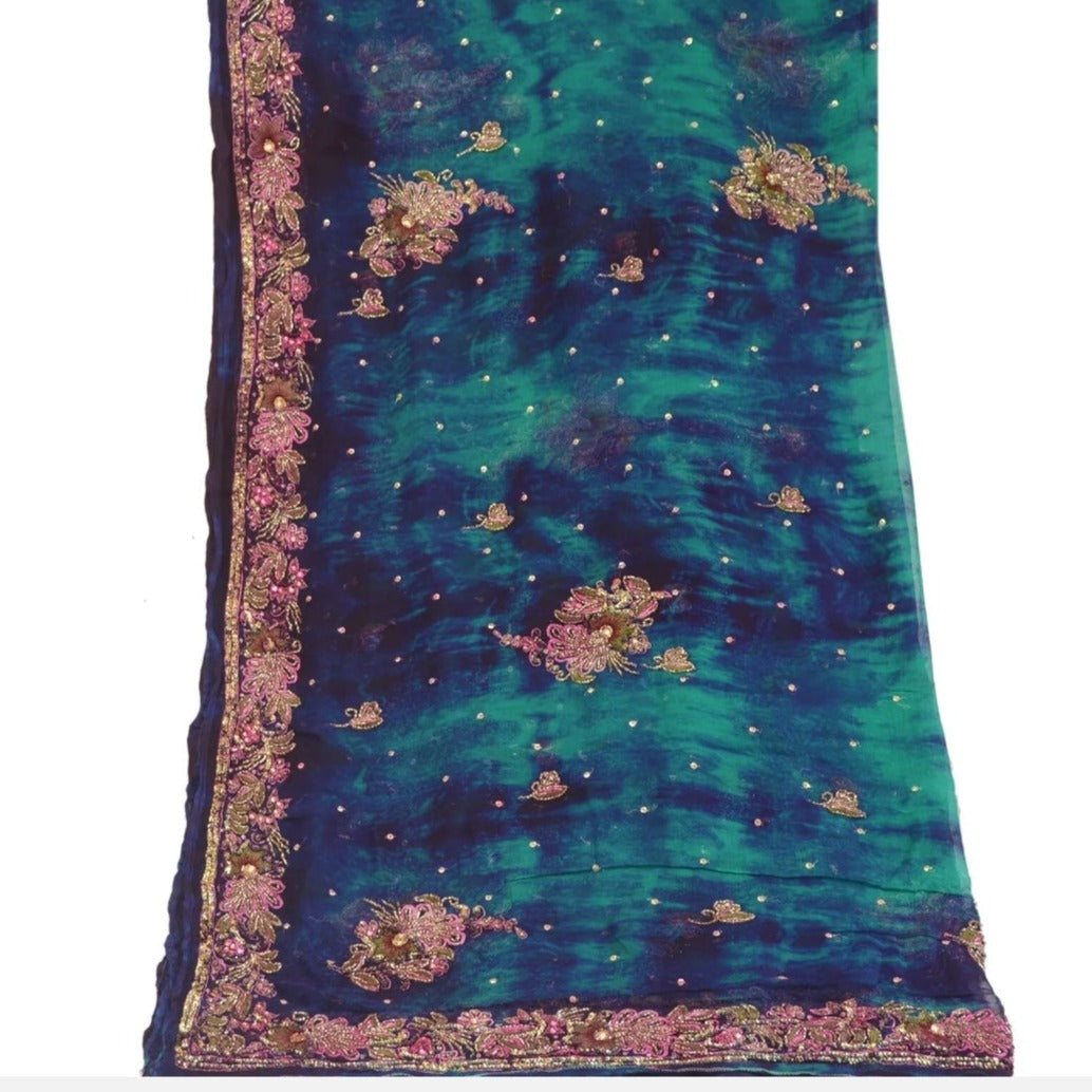 Blue and Green HandMade 100% Fabric