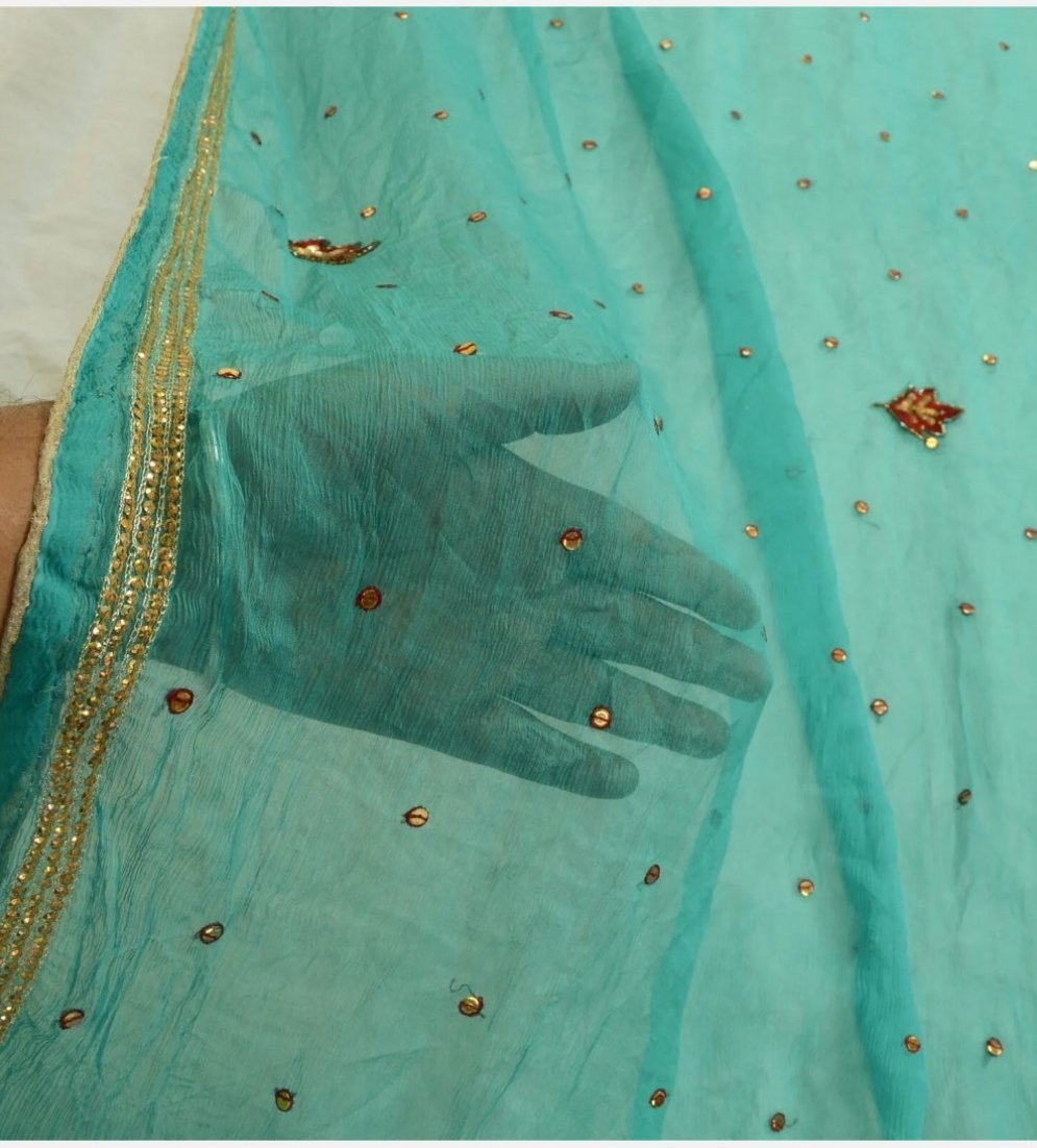 Turquoise Headwrap Veil