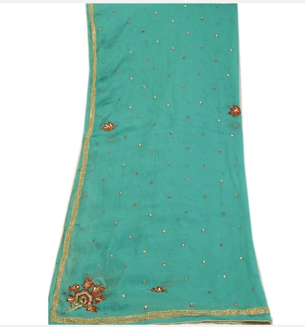 Turquoise Headwrap Veil