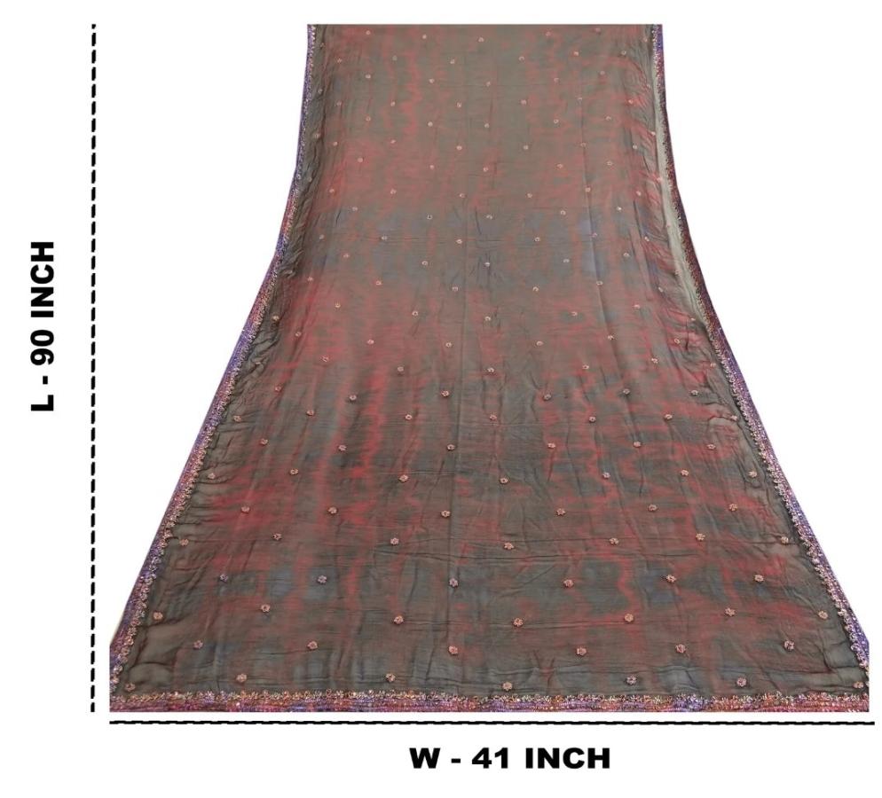 Red tie dye style Headwrap Veil Shawl Bride Bridal