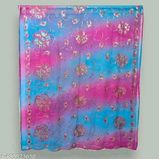 Bling Headwraps Over 10 colours to choose from. Handmade ombré georgette dupattas with sequins, embroidery & heavy borders. Shop unique ethnic styles uk