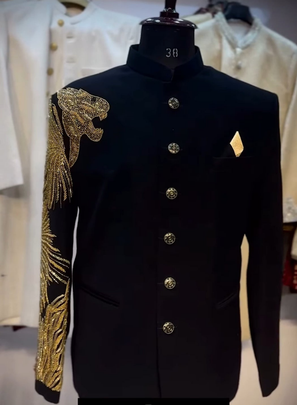 Luxe custom HandBeaded Suit Set Men and boys Tuxe Shawarni