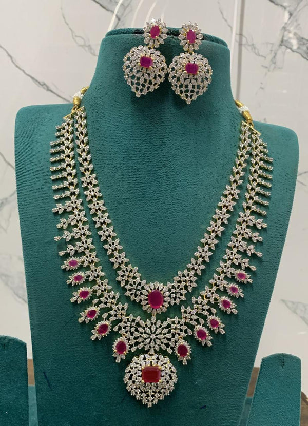 Bridal Special Necklace Jewelry Matching earrings set  3 colours available