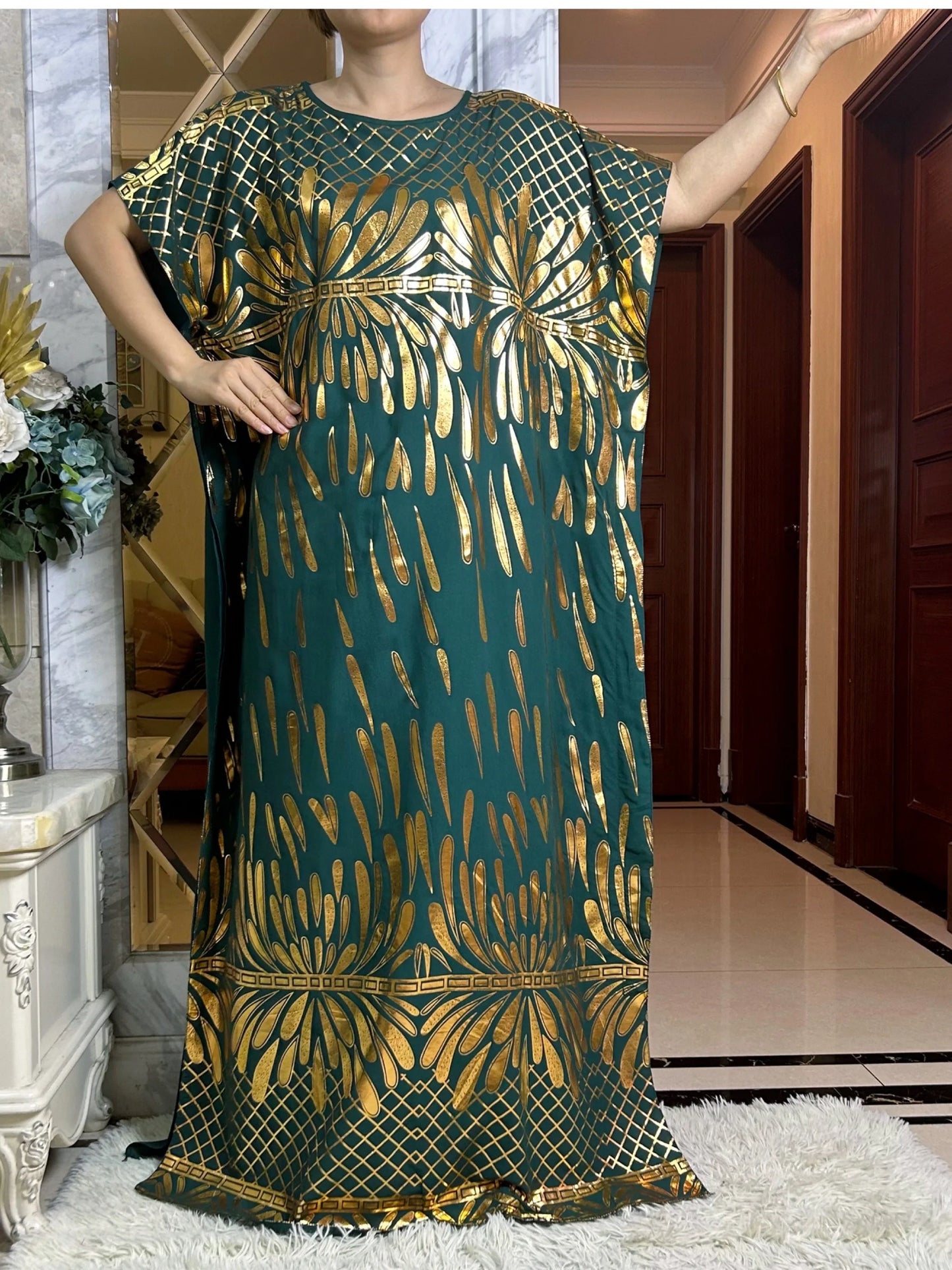 2024 New Modest Maxi  Dress With Big Scarf