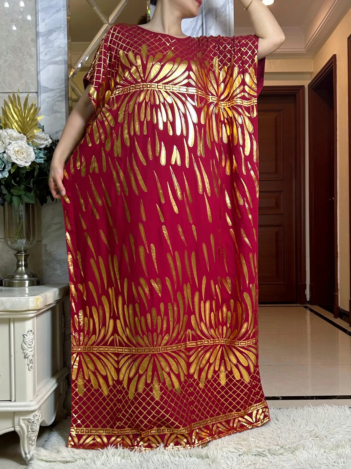 2024 New Modest Maxi  Dress With Big Scarf