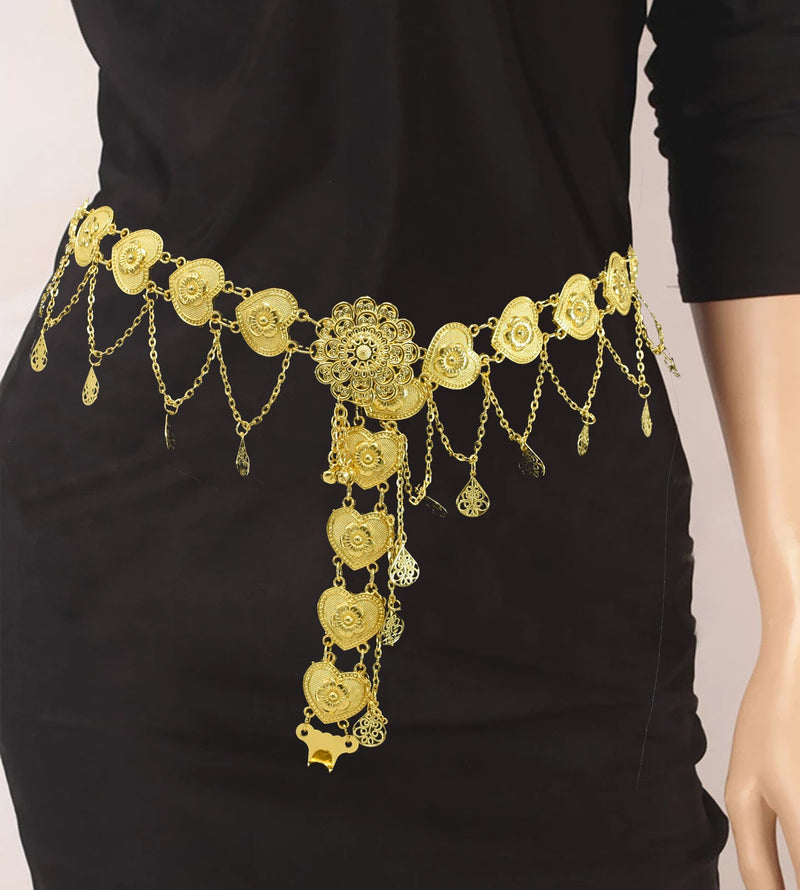 Golden Coins Metal Belts Waist Chains