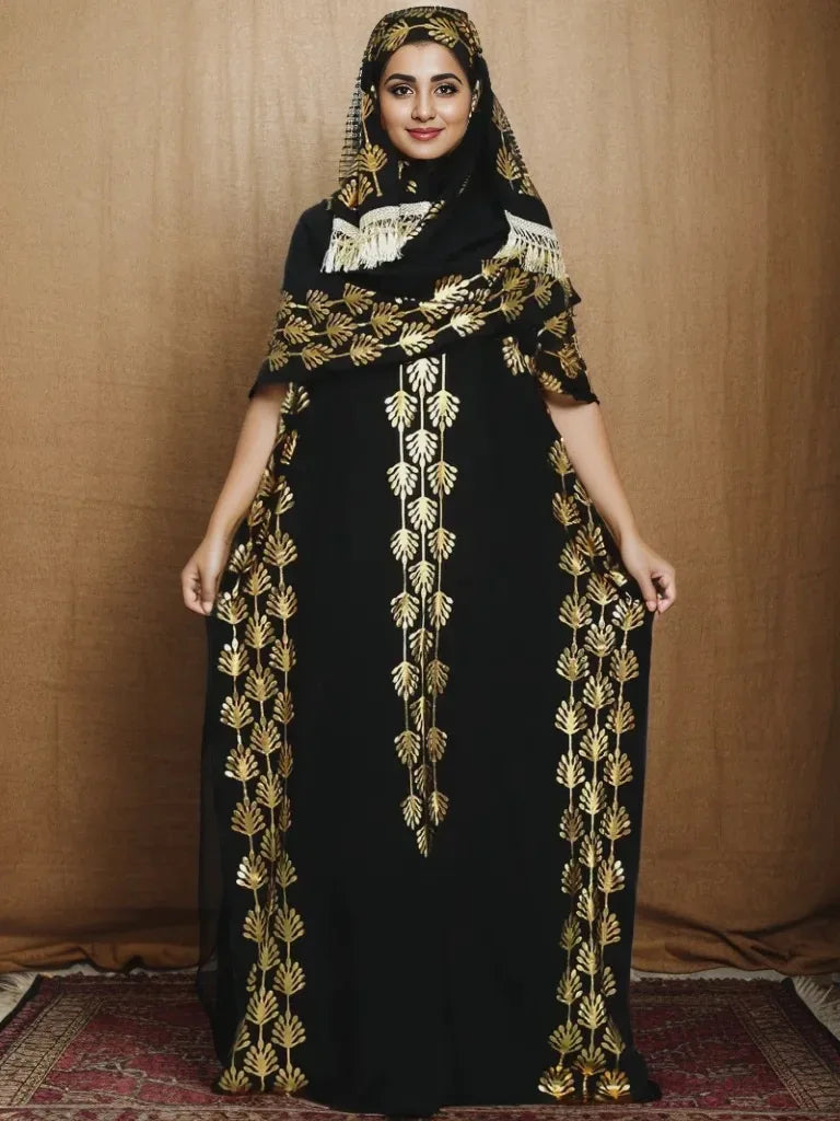 New Summer African Short Sleeve  100% Cotton Dresses With Big Scarf Loose Printing Floral Boubou Maxi Islam Women Abaya Clothes