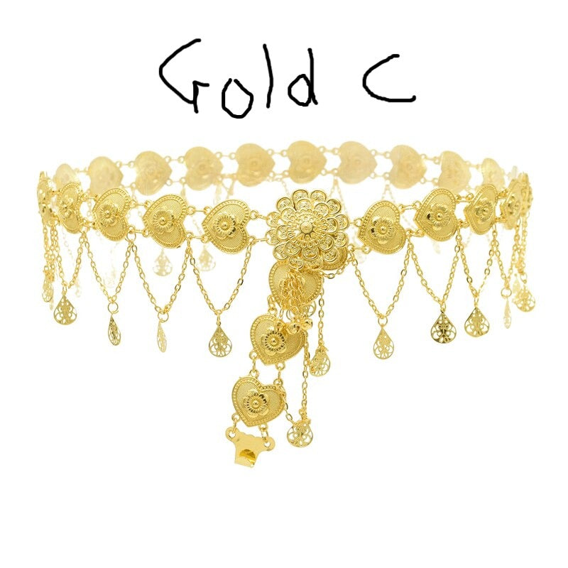 Golden Coins Metal Belts Waist Chains