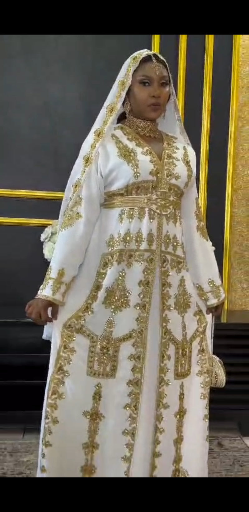 Luxury HandBeaded Kaftan Gown