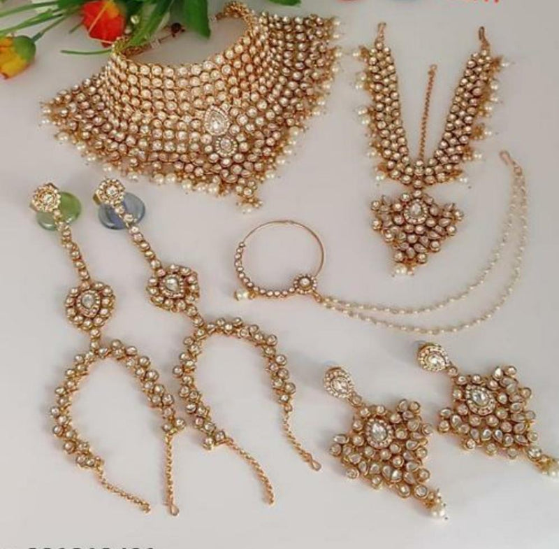 Full 6 Pc Bridal Special Occasion Choker Set