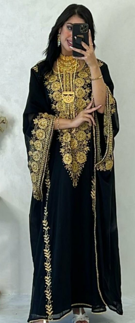 Embroided Bead Border Kaftan Collection