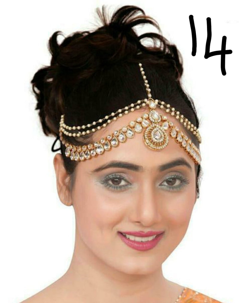 10+ Designs Full Head forehead Chains Maang tika