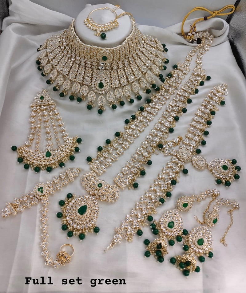 7pc Wedding Bridal Jewellery Kundan set