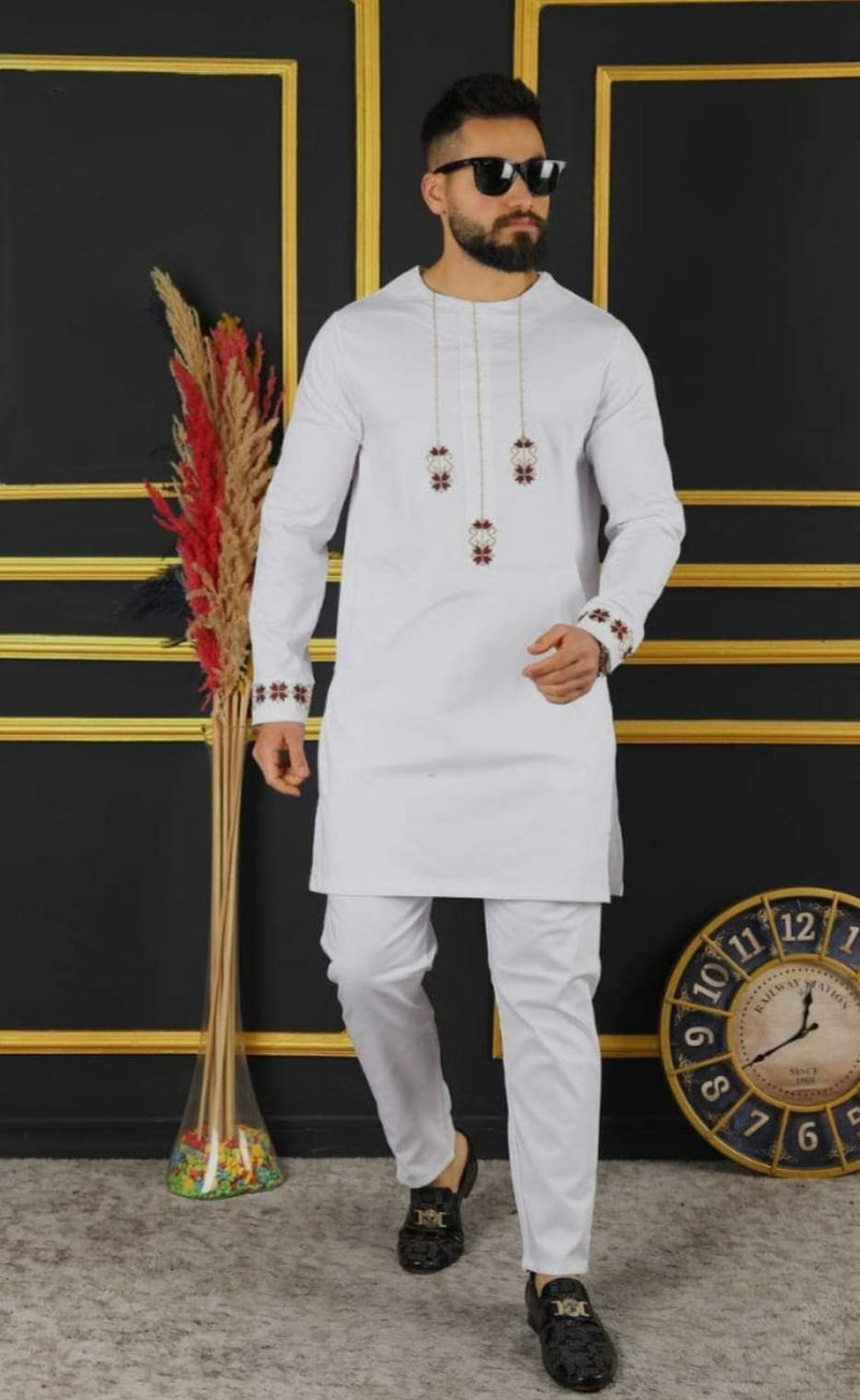 Causal Embroided Men's Garment Set Boy