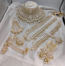 7pc Wedding Bridal Jewellery Kundan set