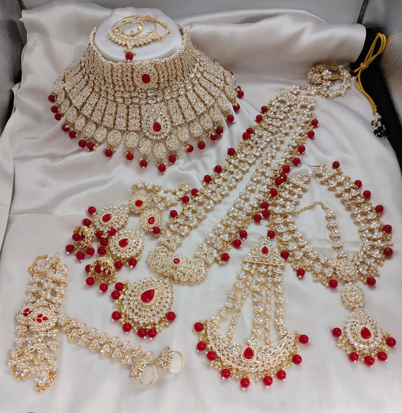 7pc Wedding Bridal Jewellery Kundan set