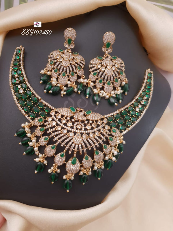 Stunning Piece Necklace earrings set wedding