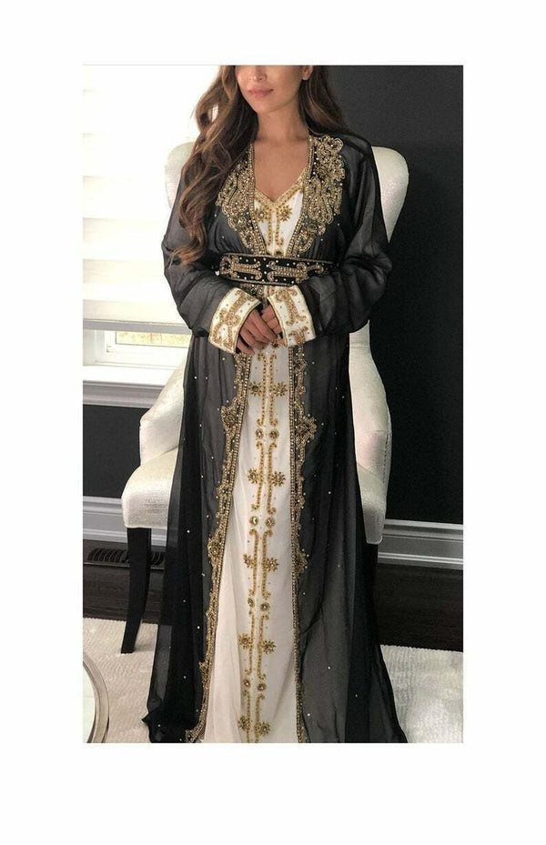 Elegant 4pc Set Jacket belt Gown