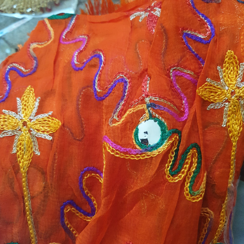 Tribal Fringe Embroided Wrap