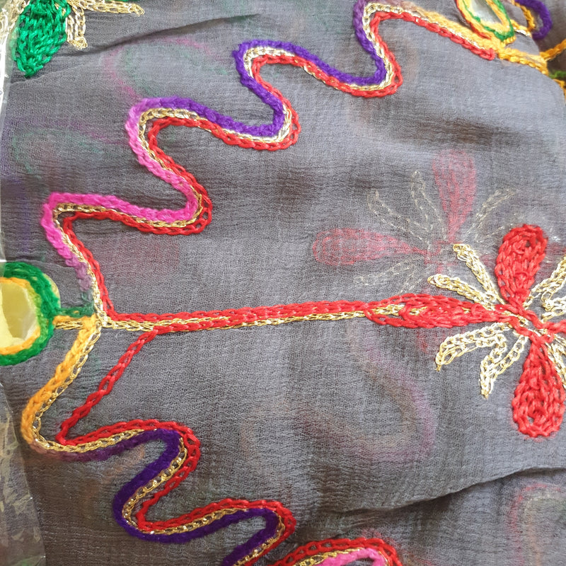 Tribal Fringe Embroided Wrap