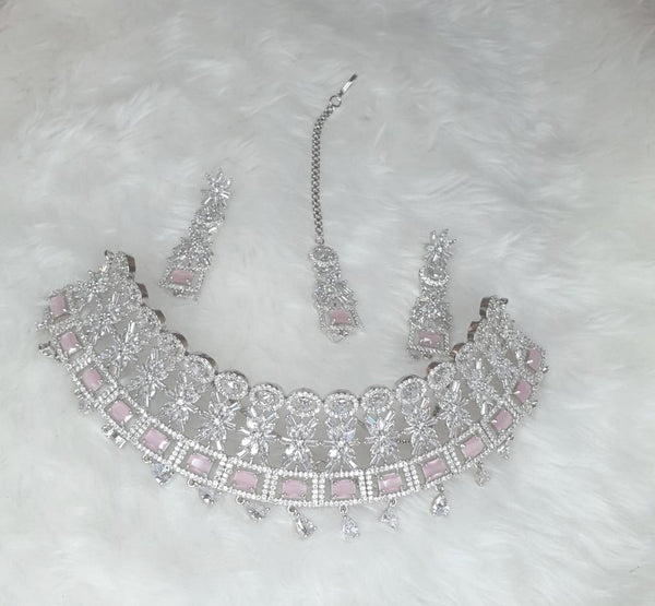 Regal Pink opal Choker set