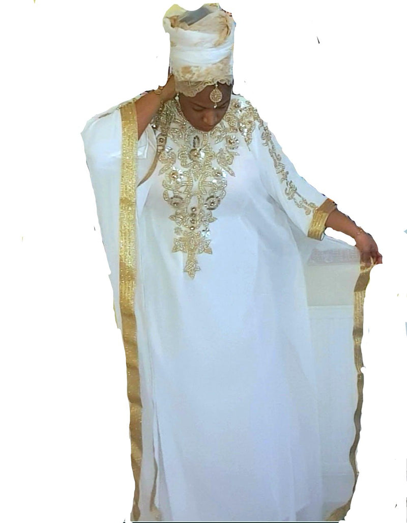 Gold Lining Kaftan Gown