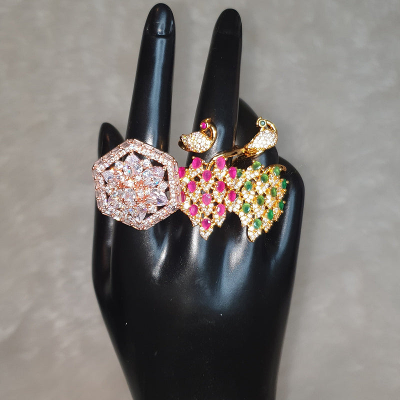 10+ Styles of Crystal Finger Rings Finished Luxury stylish Collection