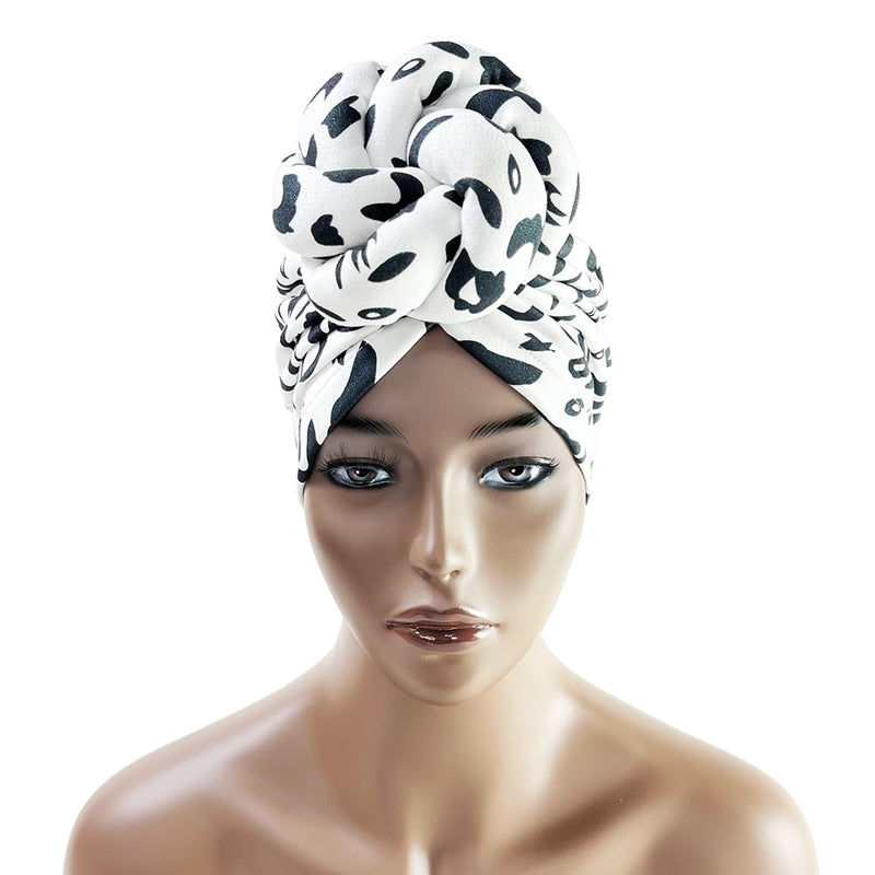 Pre-Made Knotted Tied Head Wrap Wrapped Cap