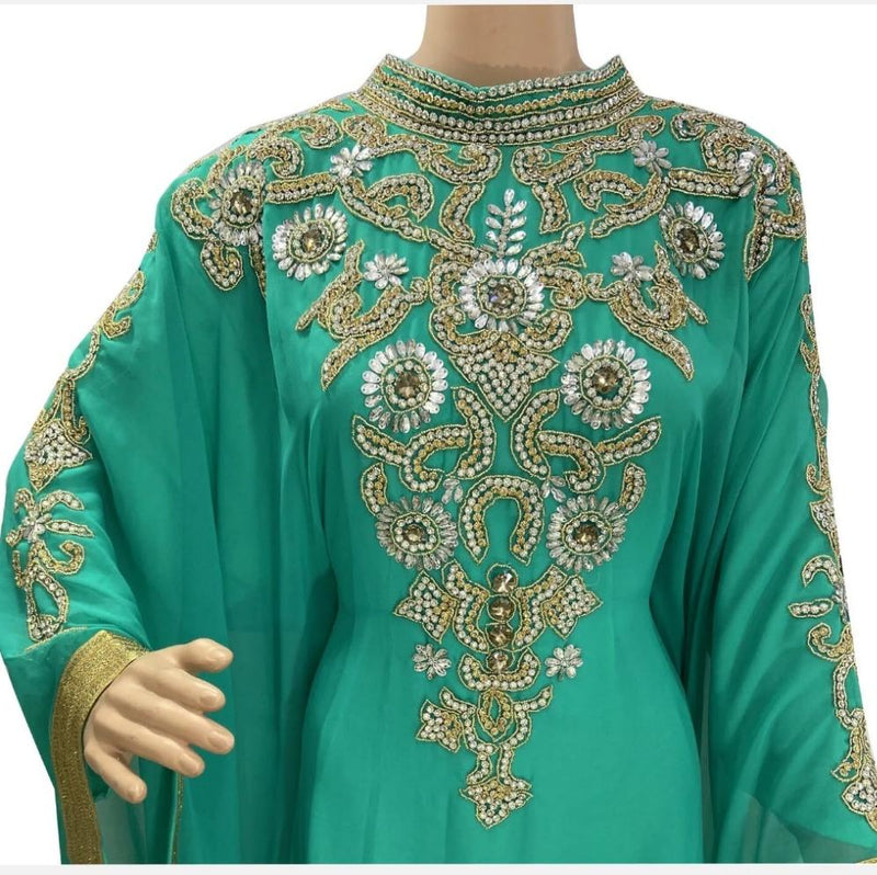 Gold Lining Kaftan Gown