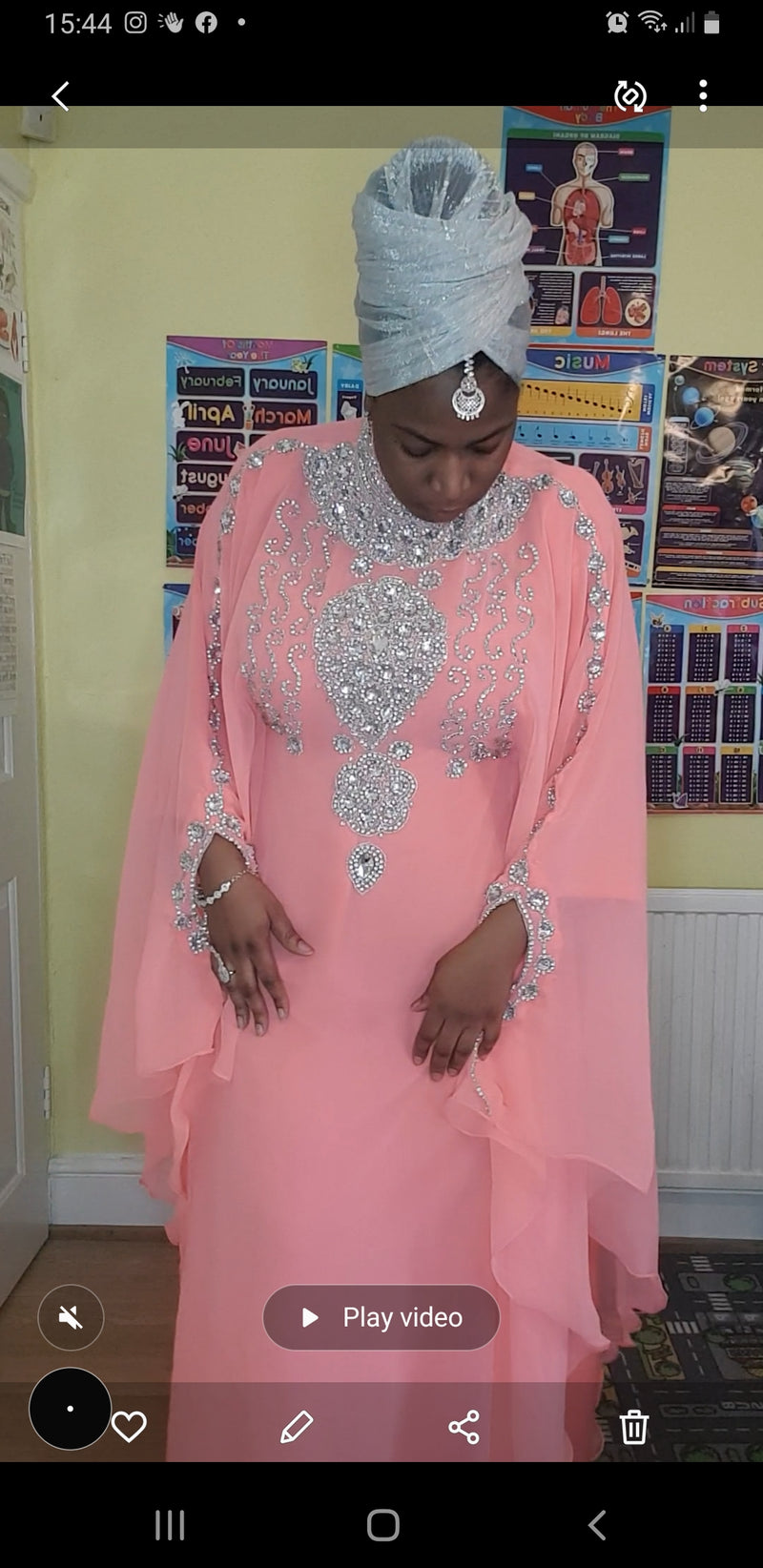 Butterfly Flare Kaftan gown