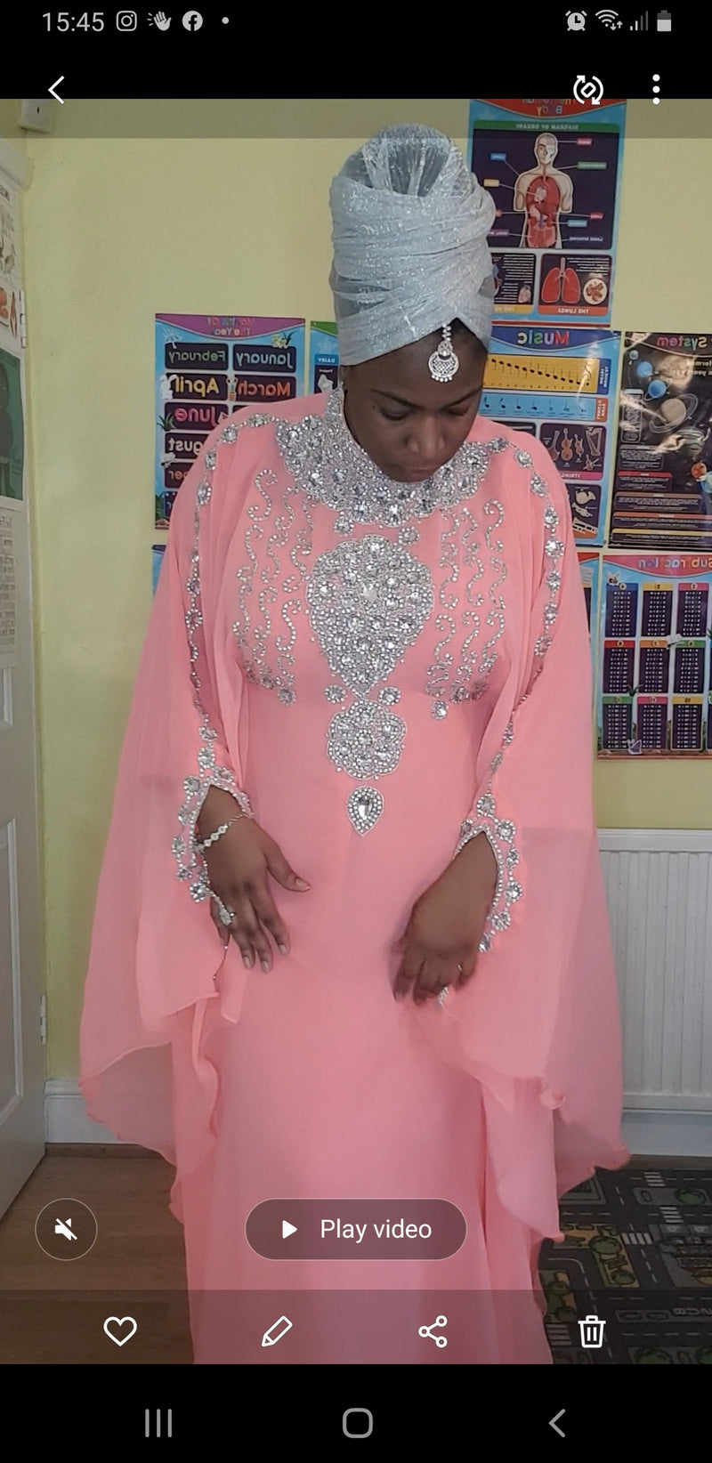 Butterfly Flare Kaftan gown