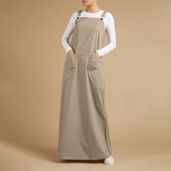 Overalls Solid Colour Suspenders Dress