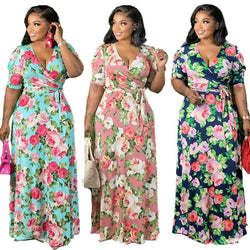 Plus Size Floral Maxi Dress