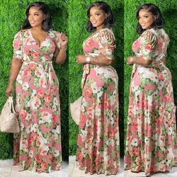 Plus Size Floral Maxi Dress