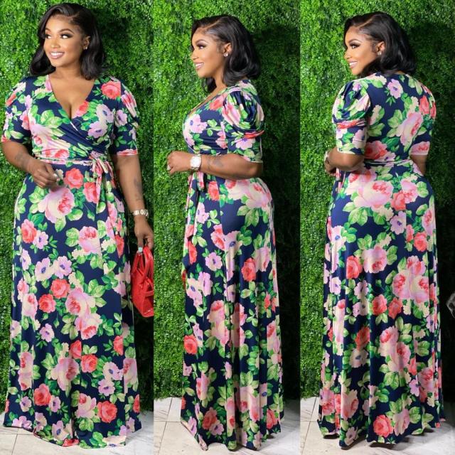 Plus Size Floral Maxi Dress