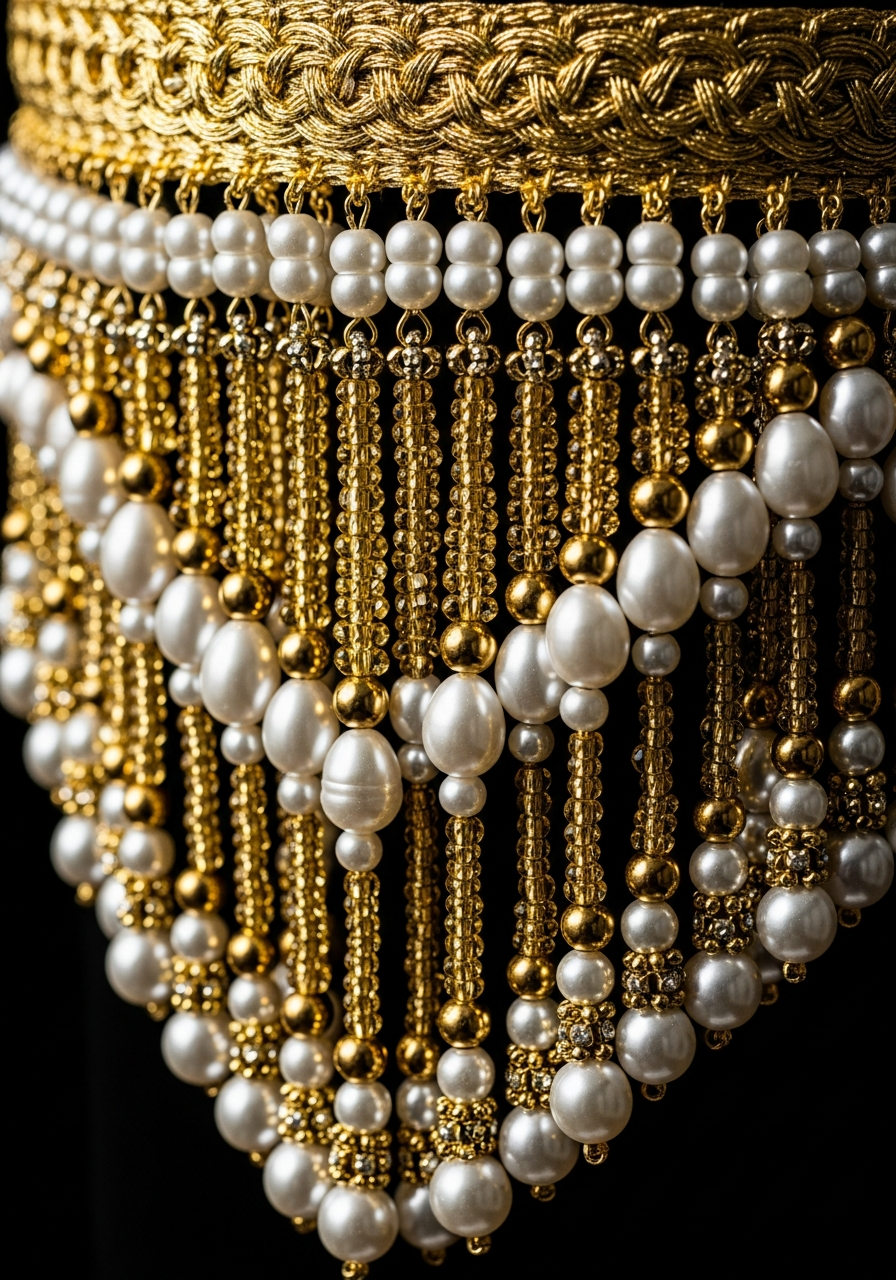 Beaded Pearl Fringe Trim (per yard)